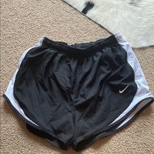 Nike Black and White Athletic Shorts with Reflective Trim